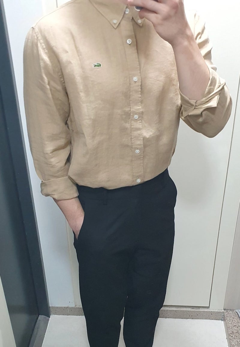 LACOSTE _ 라코스테 레귤러핏 린넨셔츠(CH526E-52G) 후기
