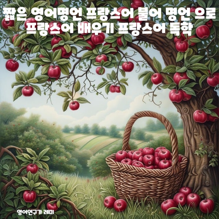 짧은 영어명언 프랑스어 불어 명언 으로 프랑스어 배우기 프랑스어 독학