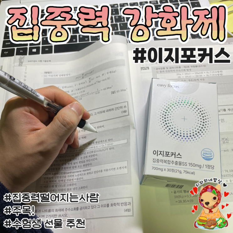  수험생 선물로 좋은 집중력 부스터 강화제 기억력케어템!