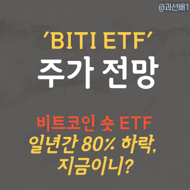 BITI ETF - 비트코인 숏 ETF 주가와 공포 탐욕 지수(ft.배당금)
