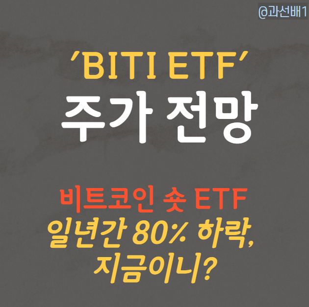  BITI ETF - 비트코인 숏 ETF 주가와 공포 탐욕 지수(ft.배당금)