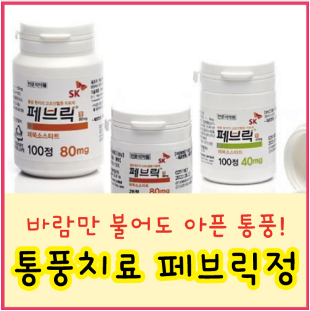 통풍치료 페브릭정 효능 구입 가격 처방
