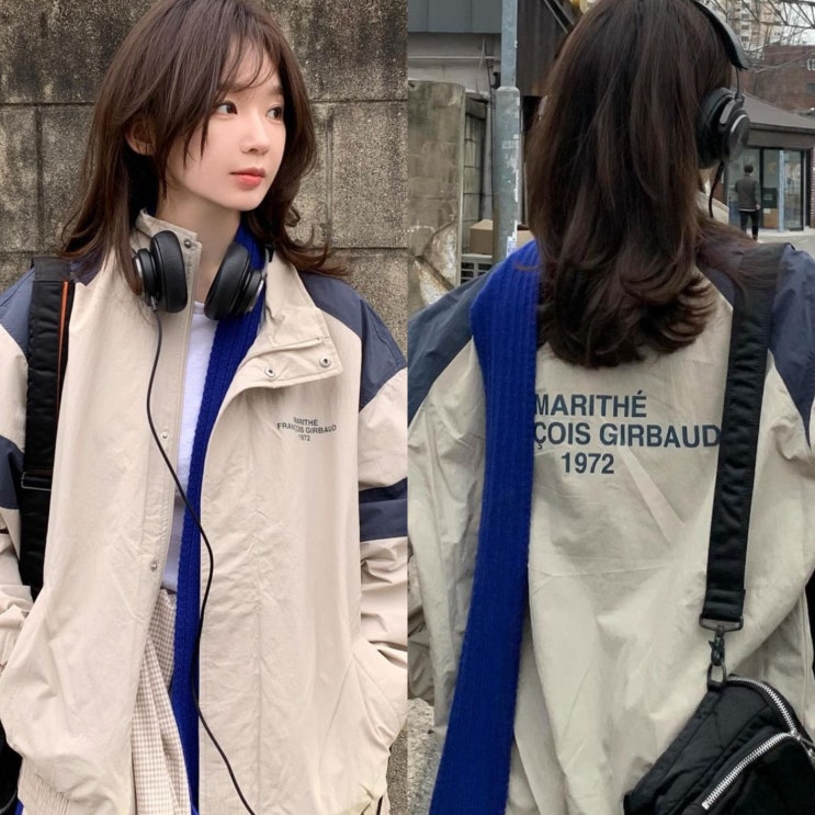  올봄 트렌드 예습! 강민경 사복 패션 속 봄 아우터 마리떼 프랑소와 저버 바람막이코디
