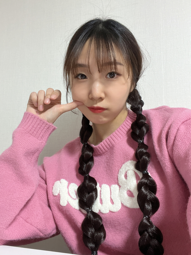  단발머리 부분 가발로 헤어 스타일링 <3
