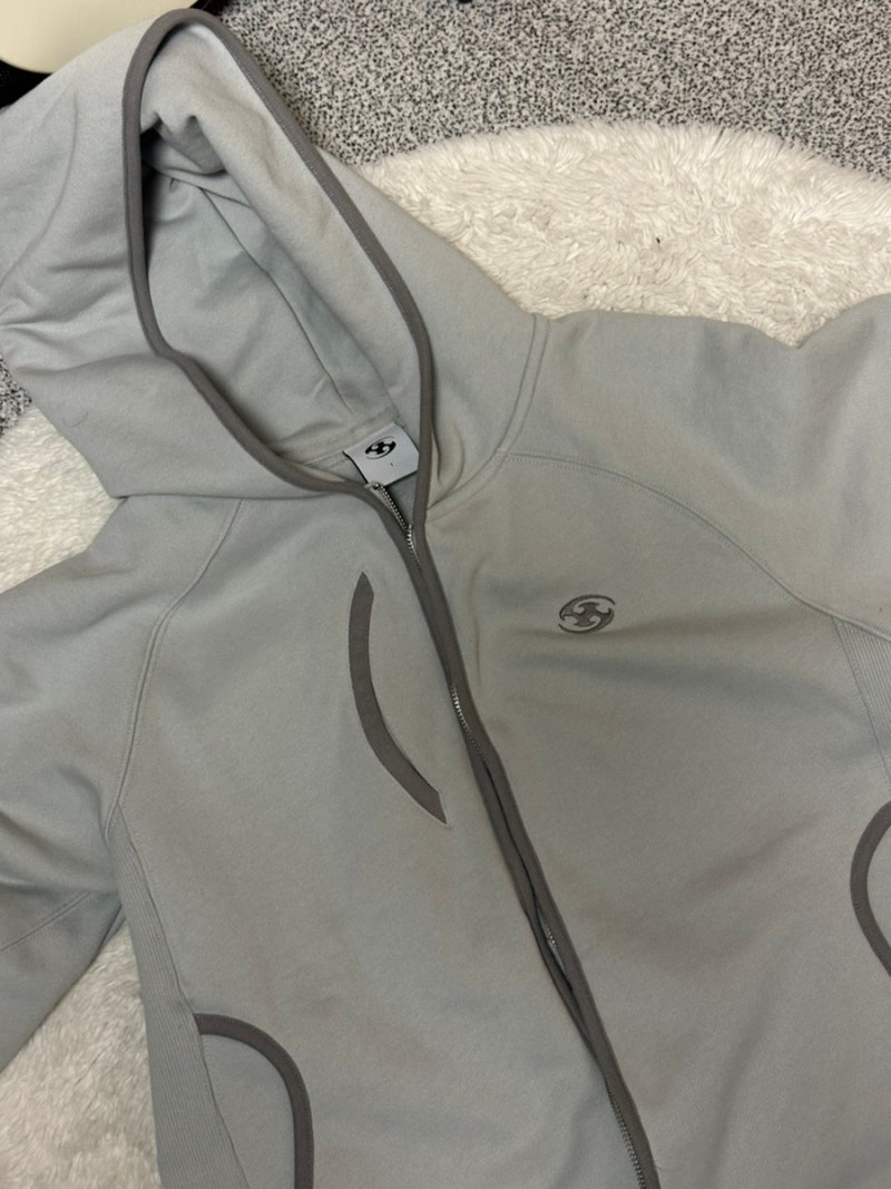 [산산기어] SANSANGEAR 24SS MESH JACKET(SKYBLUE), HOODIE ZIP-UP(GREY) 후드집업 사이즈1, 고프코어 자켓 바....