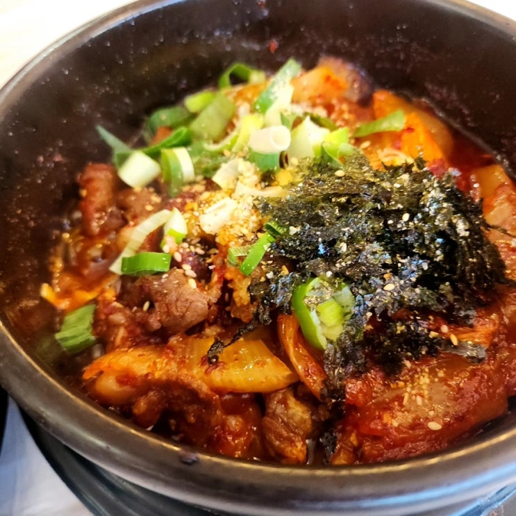  강릉역 또간집 막 퍼주는 김치뽀글이, 순두부찌개 맛집 천일식당