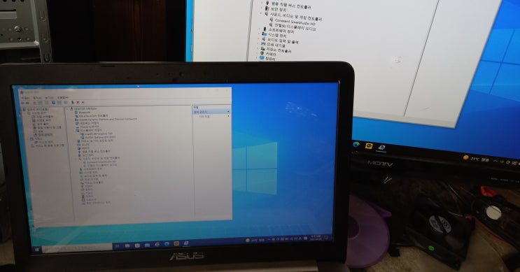  분당판교 컴퓨터 굿프랜드 ASUS 노트북 R516U HDMI 외부모니터 출력 확인하기