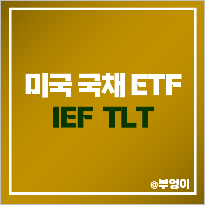 미국 채권 투자 방법 중기 장기 국채 ETF IEF TLT 주가 배당