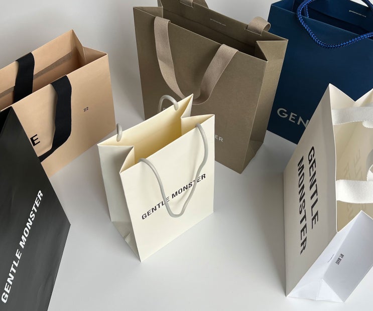  GENTLE MONSTER Shopper, Custom Luxury Paper Shopping Bag, FSC, 젠틀몬스터, 쇼핑백 제작, 쇼핑백 제조