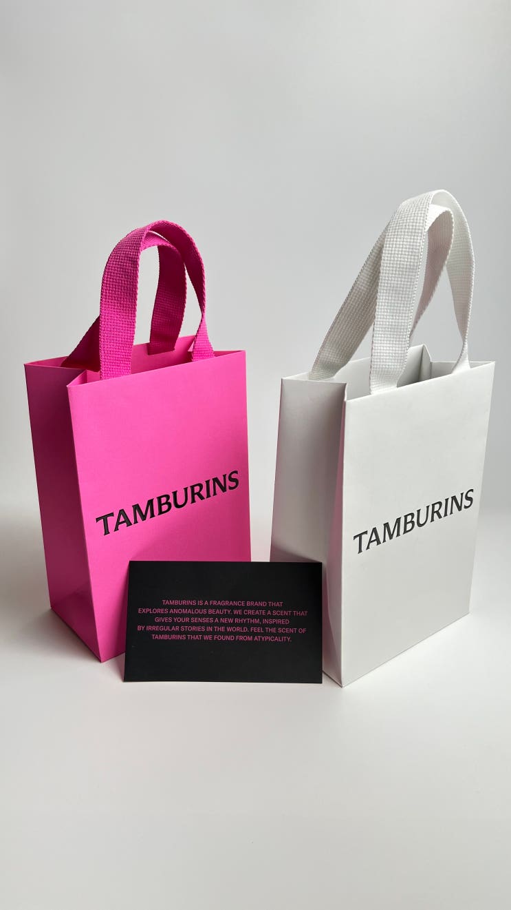  탬버린즈 쇼핑백, Custom Luxury Paper Shopping Bag, Global Supplier, FSC, TAMBURINS, 쇼핑백, 제조, 제작