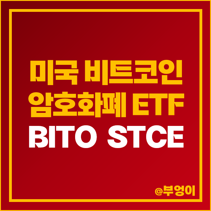 미국 비트코인 ETF BITO 주가 수수료 암호화폐 관련주 STCE 미국 비트코인 ETF BITO 주가 수수료 암호화폐 관련주 STCE