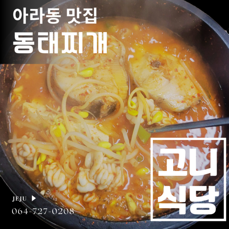  제주 아라동 숨은 맛집 [고니식당] 아라초등학교 아라스위첸 근처 맛집 동태찌개 아라동 밥집