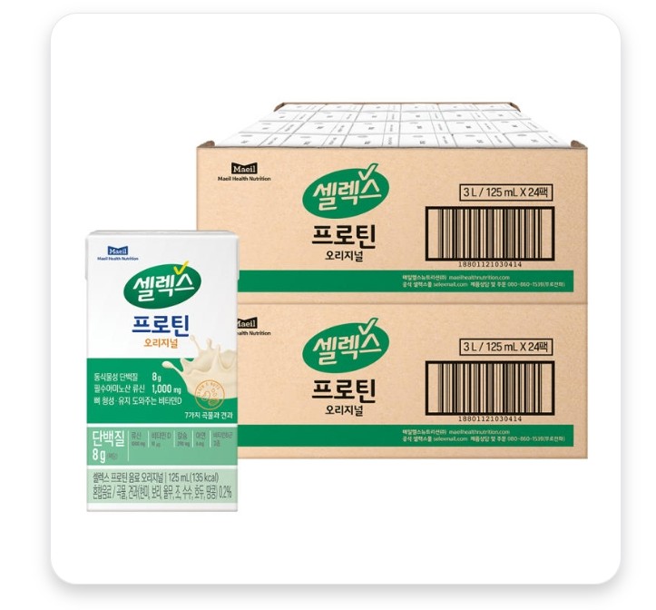 셀렉스 마시는 프로틴 음료 오리지널 팩, 125ml 셀렉스 마시는 프로틴 음료 오리지널 팩, 125ml