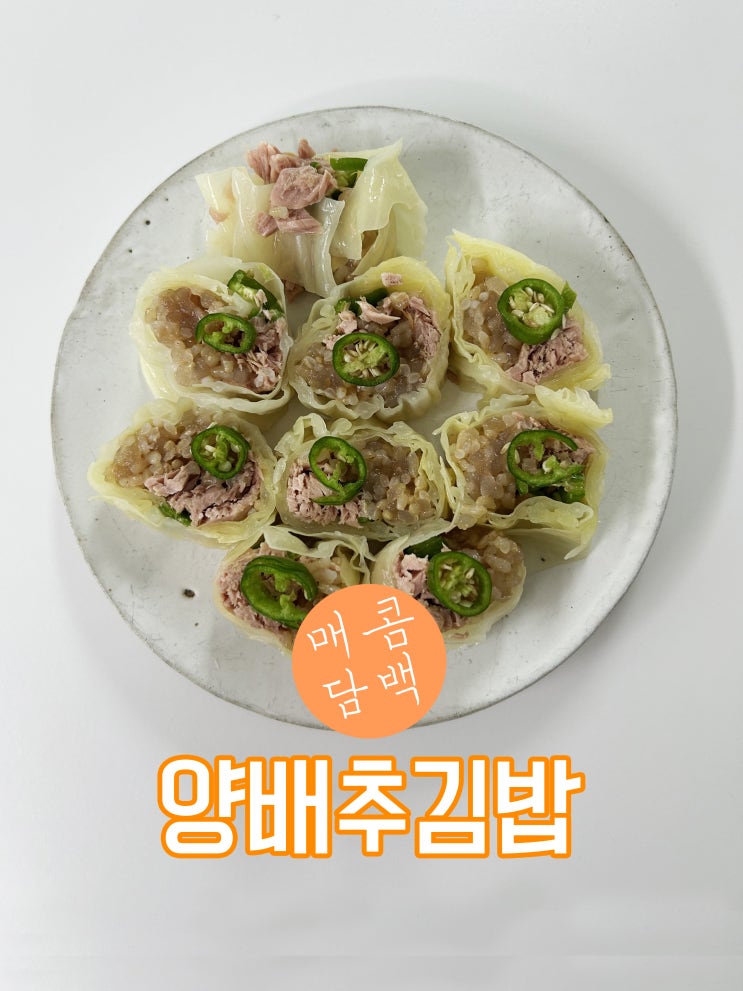  열정아줌마의 매콤담백한 다이어트식단 양배추김밥