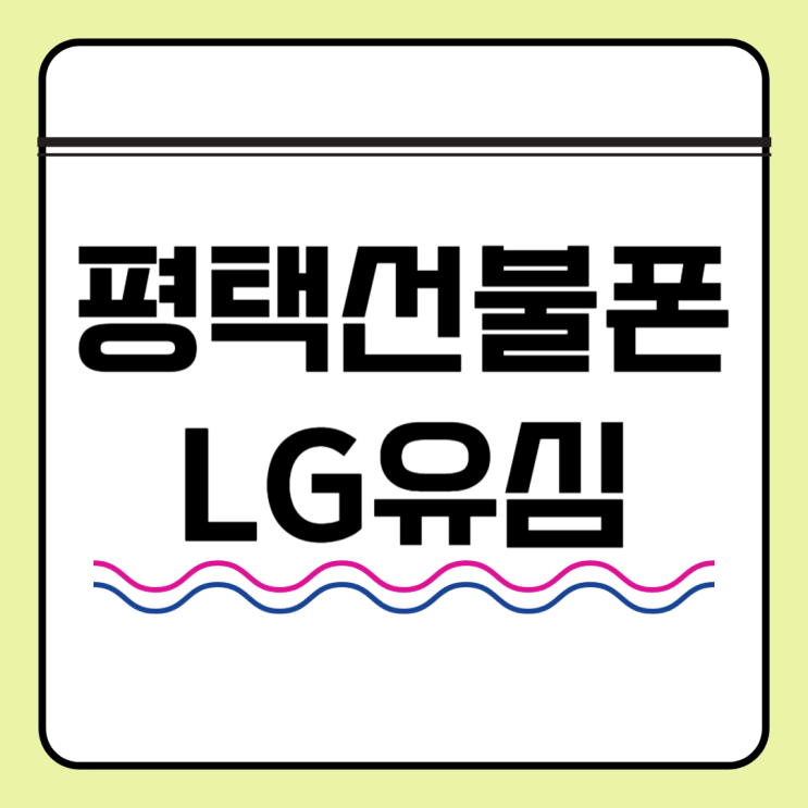  평택선불폰 앤텔레콤 LG유심 개통 방법