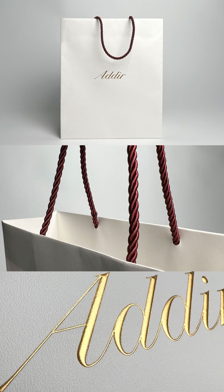  Addir shopper, Custom Luxury Paper Shopping Bag, 신세계 아디르, FSC, 쇼핑백 제조, 박스 제작