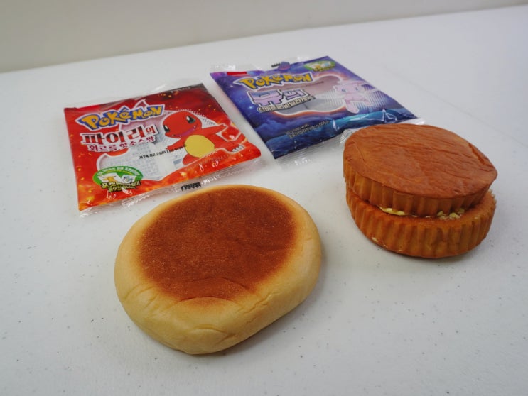 삼립 포켓몬빵 뮤의 신비로운 바닐라케익,파이리의 화르륵 핫소스팡