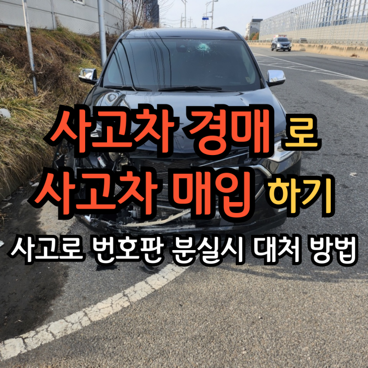  사고차 경매로 사고차 매입 : 번호판 분실 천안
