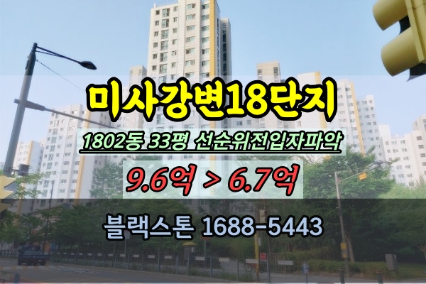 미사강변센텀팰리스 경매 미사18단지 33평 선순위파악 특수물건