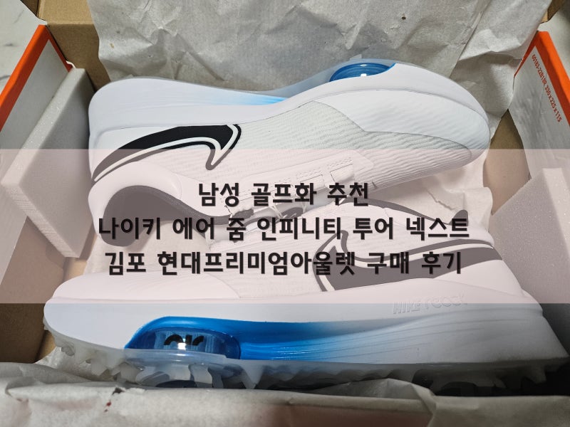 남성 골프화 추천 - 나이키 에어 줌 인피니티 투어 넥스트 김포 현대프리미엄아울렛 구매 후....