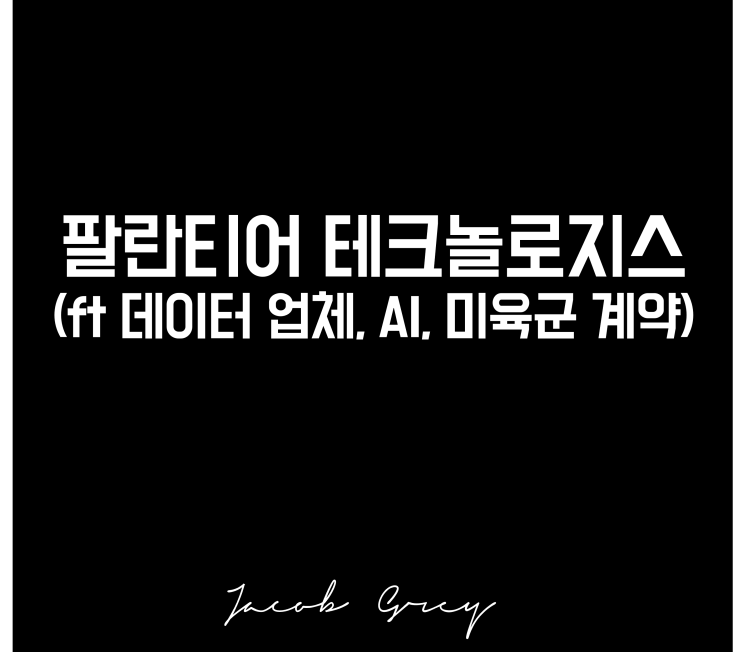 팔란티어(PLTR) 테크놀로지스 주가(ft 데이터 업체, AI, 미육군 계약)