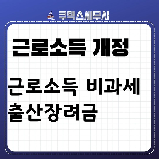  2024년출산지원금 부영 1억 비과세 근로소득세 No