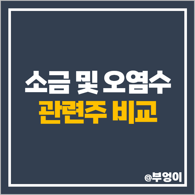천일염 소금 관련주 후쿠시마 오염수 수혜주 CJ제일제당 주가 천일염 소금 관련주 후쿠시마 오염수 수혜주 CJ제일제당 주가