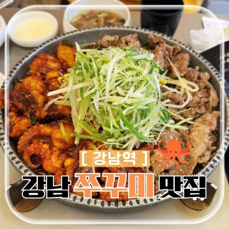  서울 강남역 쭈꾸미랩소디 역삼동 쭈꾸미 차돌 찐맛집
