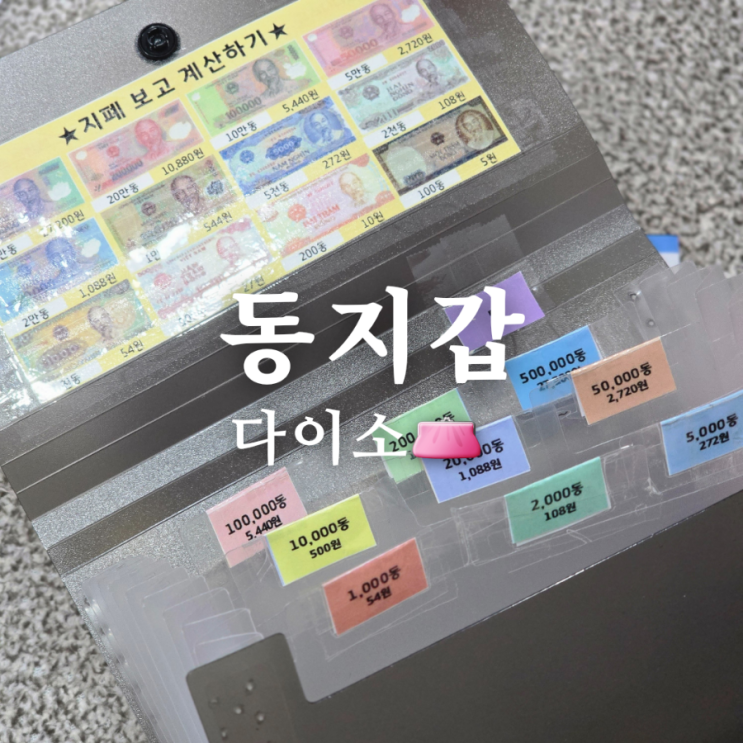  베트남 다이소 동지갑 만들기 클리어 섹션파일