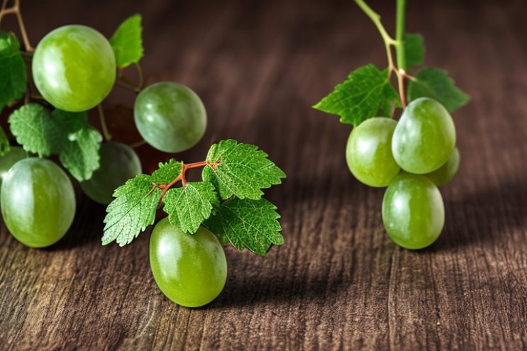 [Ai Greem] 사물_과일 065: Free Commercially Available images of Green Grape, Green Fruit, on a table