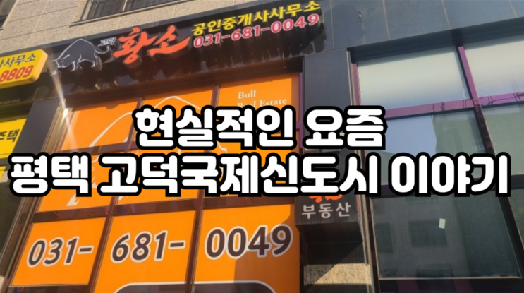  요즘 현실적인 평택 고덕국제신도시 부동산 분위기