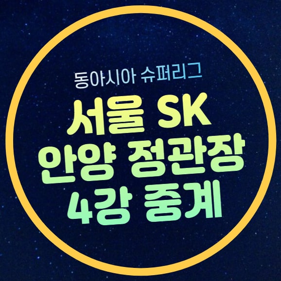 SK나이츠 안양 정관장 농구 중계 동아시아 슈퍼<b>리그 4강</b>... 