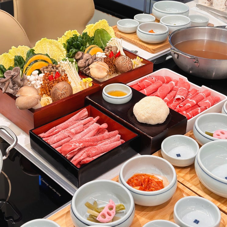  서현역 샤브샤브 맛집 미면정 12가지 버섯과 한우 죽 칼국수까지 나오는 푸짐한 건강식