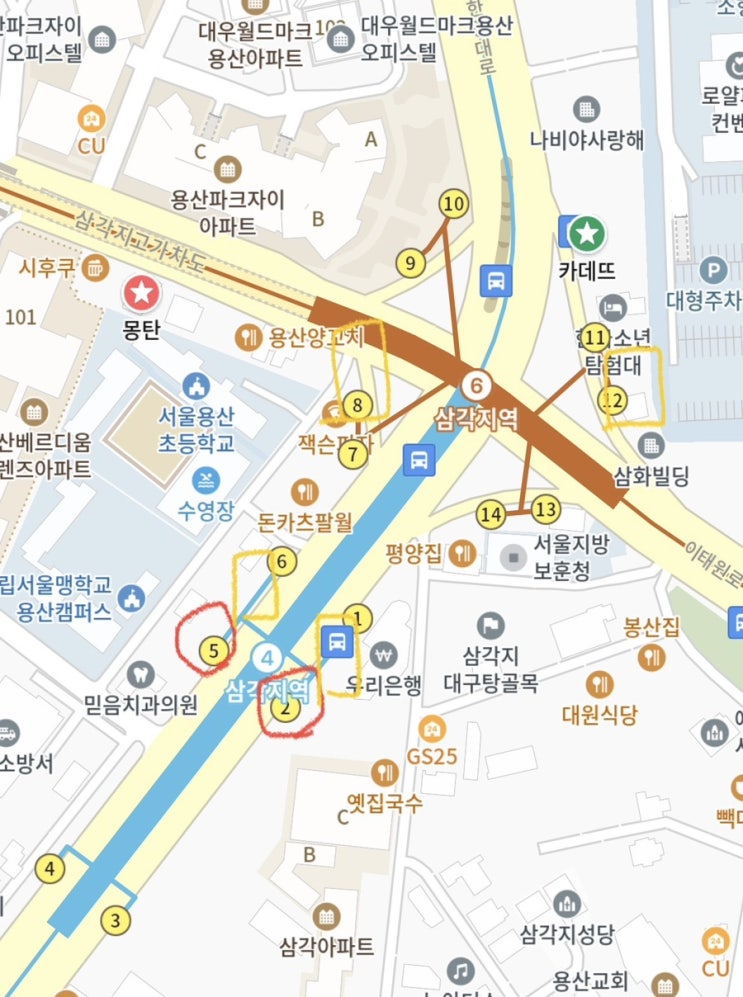  [4호선,6호선]삼각지역 엘리베이터 위치