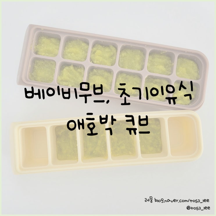  베이비무브 이유식마스터기, 초기이유식 '애호박 큐브'