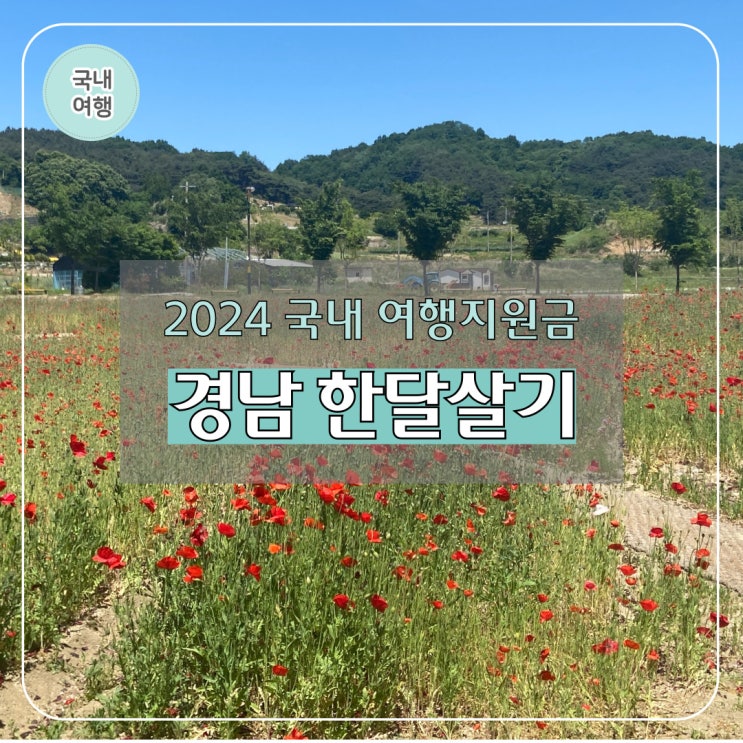  2024 한달살기 지원사업 I 국내 지자체 여행지원금 신청 추가정보