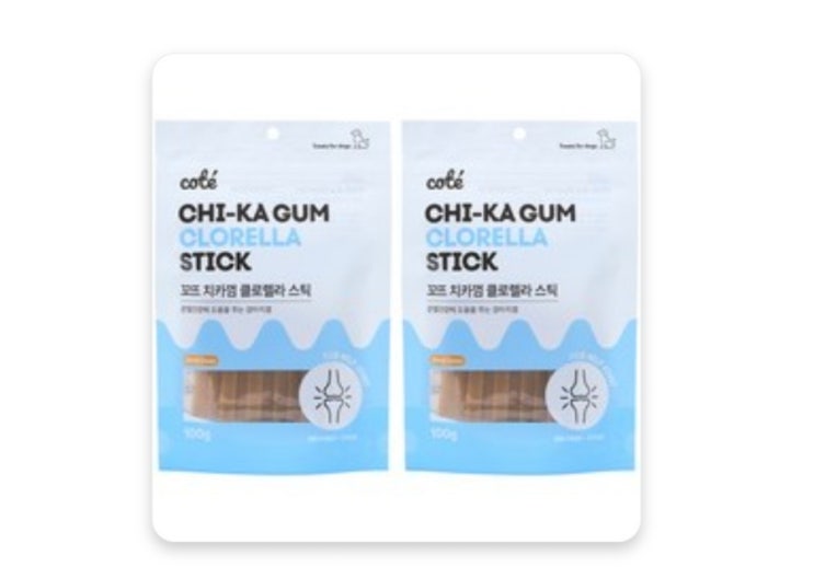  꼬뜨 치석 제거 치카껌, 클로렐라, 100g, 2개
