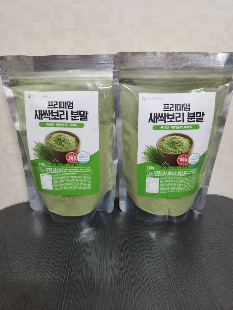  독소배출 내장지방배출 혈관청소에 도움을주지만 맛은아쉬웠던 네이처그랩 새싹보리분말 칼로리