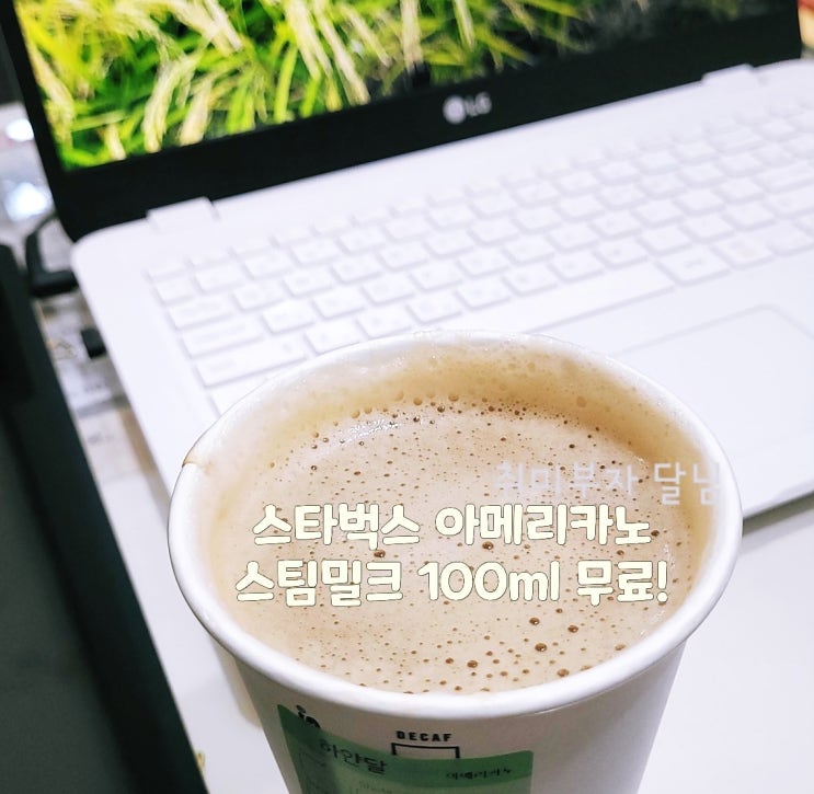  스타벅스 비밀 팁: 아메리카노 주문 시 스팀밀크 무료로 즐기기