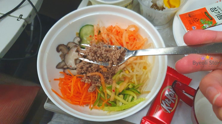  아시아나항공 기내식 쌈밥,비빔밥