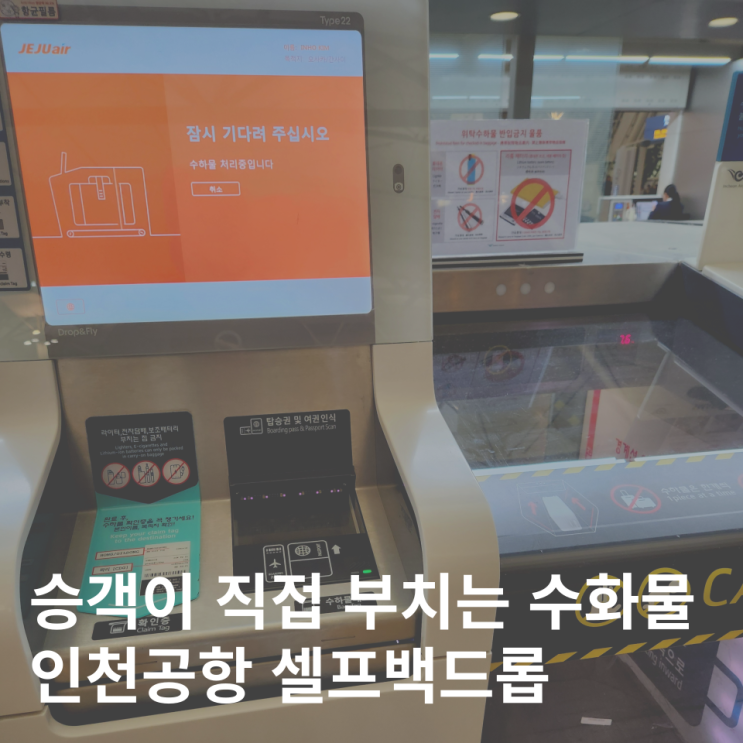  인천공항 백드랍 뜻 수화물 스마트패스 셀프 체크인 제주항공 후기