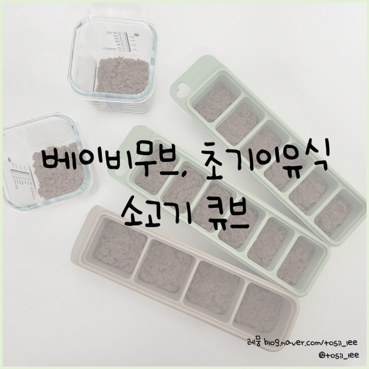  베이비무브 이유식마스터기, 초기이유식 '소고기 큐브'