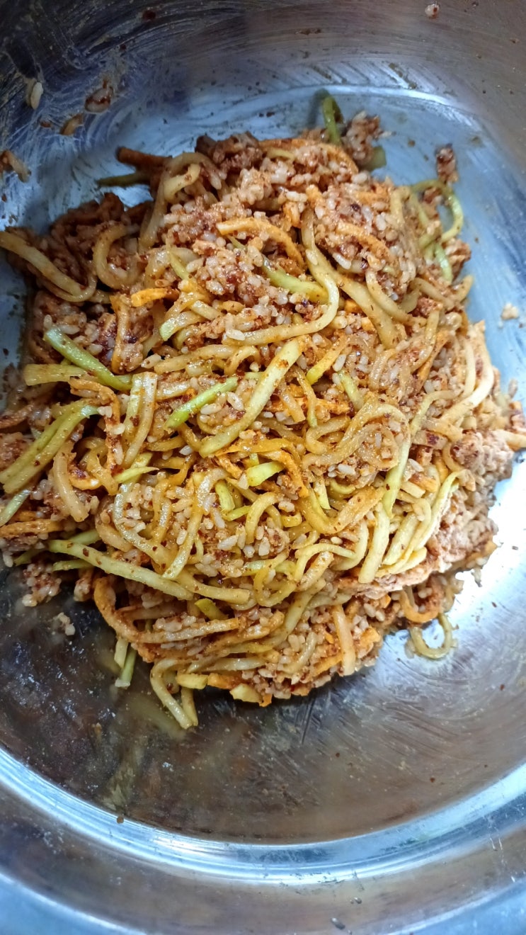  진미오징어채를 넣은 밥식해