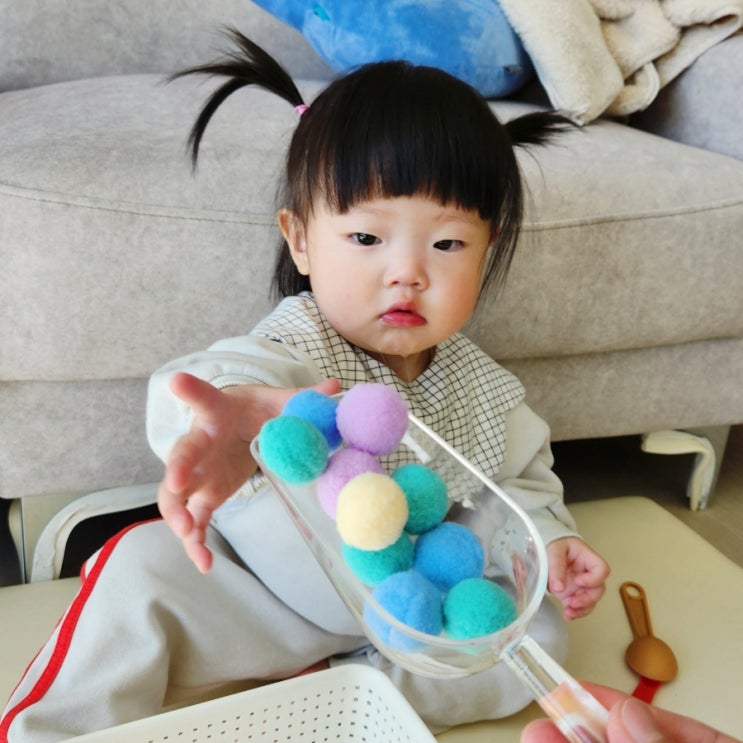  15개월아기 엄마표 다이소 몬테소리 일상영역 옮기기놀이