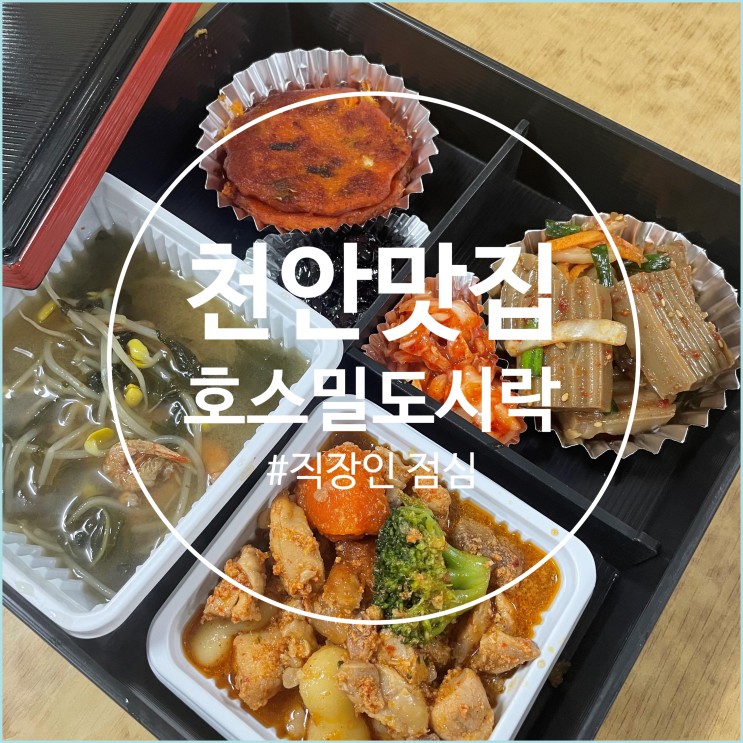 나사렛대학교맛집 4,500원 직장인 점심 해결! 천안 도시락배달 '호스밀도시락'