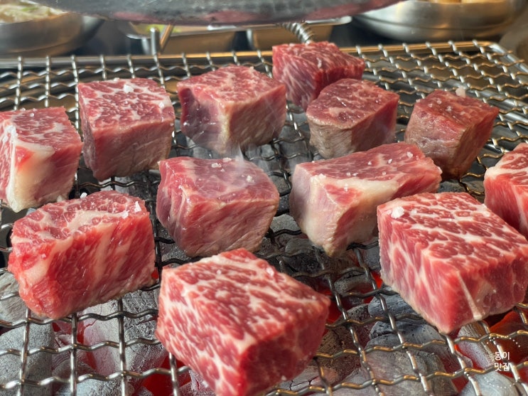  [위례]먹보스 쭈엽이 위례 깍뚝꽃살 소고기 맛집 우대포  위례본점