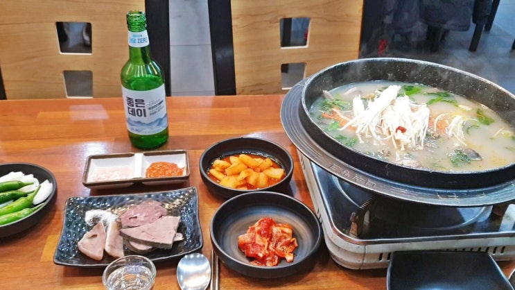 부산돼지국밥맛집은 더짱터 덕천역밥집 순대곱창전골 먹방