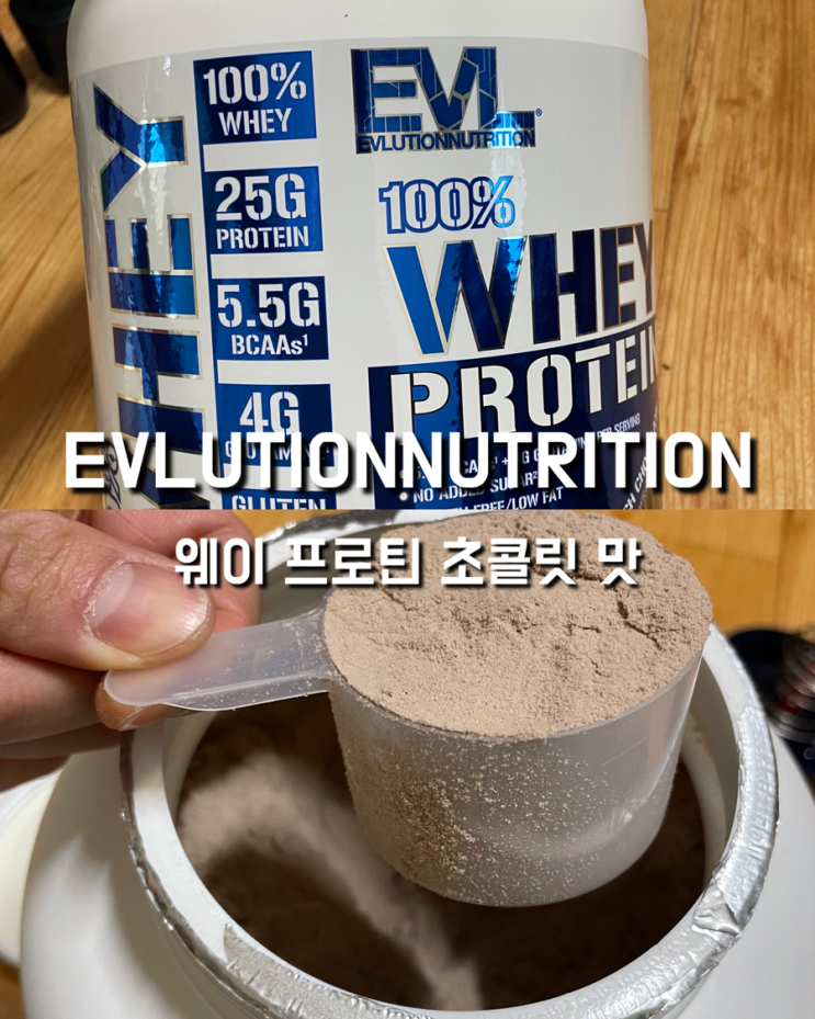 가성비 보충제 EVLUTIONNUTRITION 웨이 프로틴 더블 리치 초콜릿