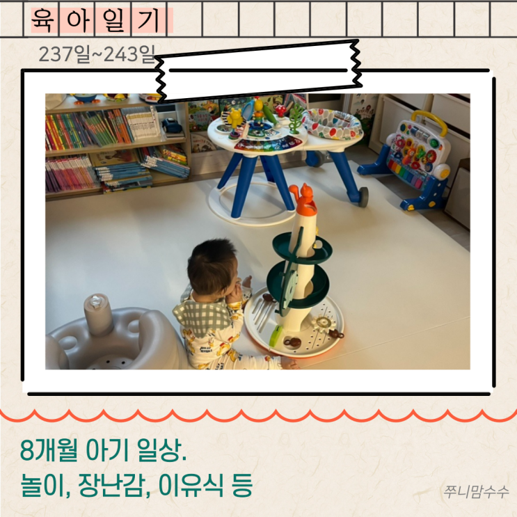  8개월 아기 일상. 놀이, 장난감, 이유식 등