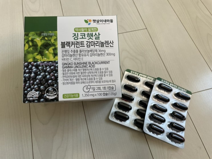  콜레스테롤 기억력 개선 혈액순환영양제 햇살이네마을 징코햇살